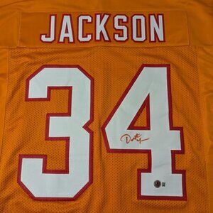Dexter Jackson Buccaneers NFL Jersey Autographed (Size XL) Beckett Authenticated